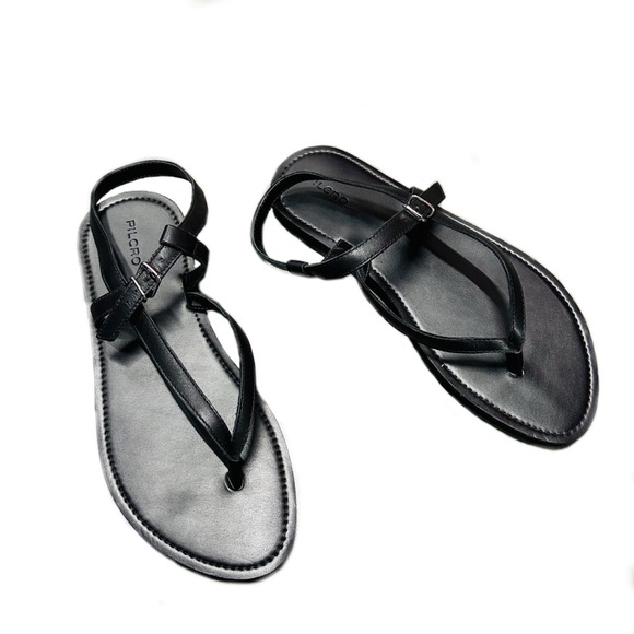 Pilcro Black Minimalist Sandals 9.5/40 - Picture 2 of 7